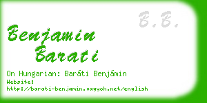benjamin barati business card
