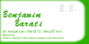 benjamin barati business card